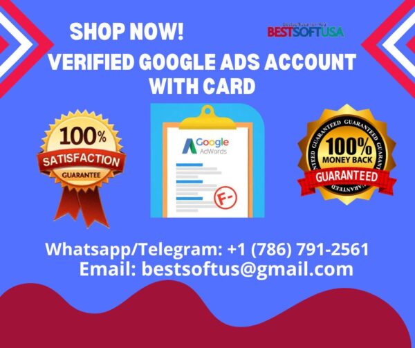 Verified Google Ads Account with Card 55445