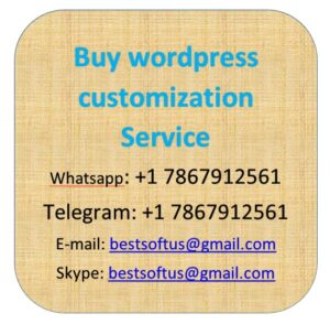 Buy wordpress customization
